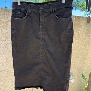 MOTHER Denim Peg Slit Skirt- Size 28